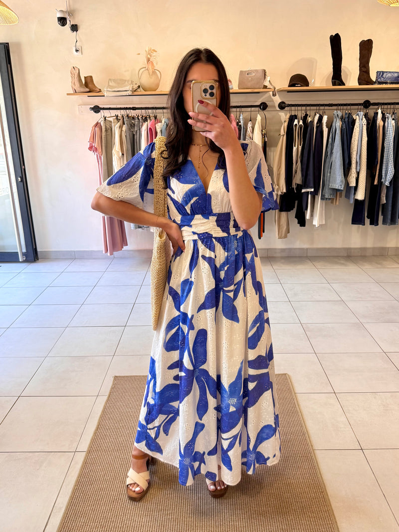 Robe longue bleu - Iris