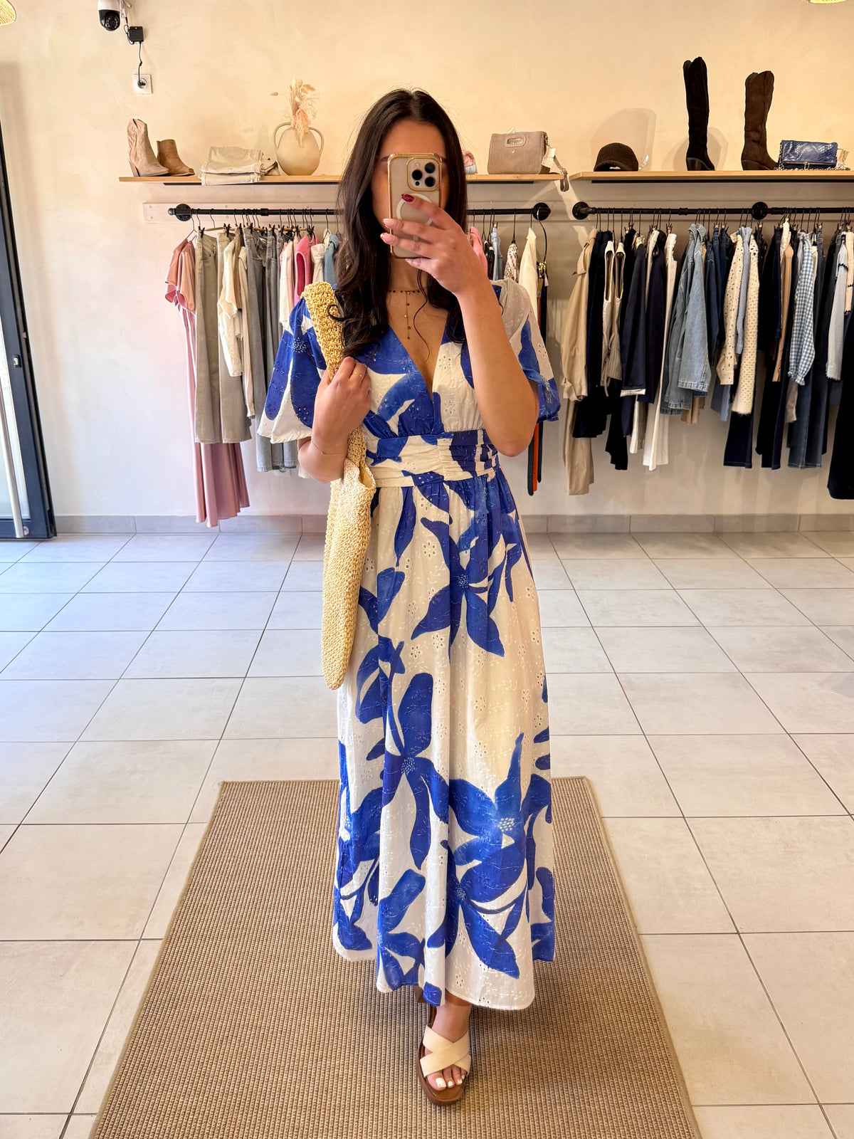 Robe longue bleu - Iris