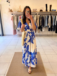 Robe longue bleu - Iris