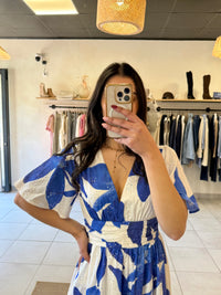 Robe longue bleu - Iris
