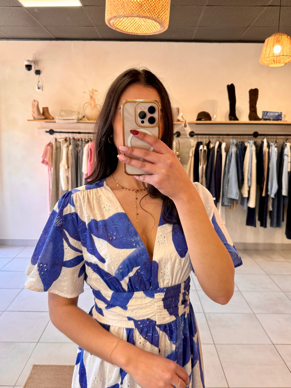 Robe longue bleu - Iris