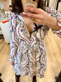 Robe motifs beige - Monas