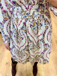 Robe motifs beige - Monas