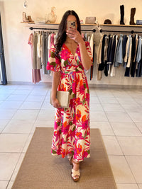 Robe motifs fushia-Tulia