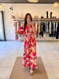 Robe motifs fushia-Tulia