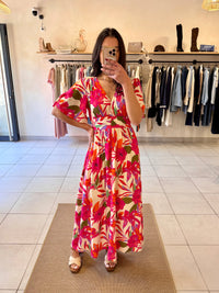 Robe motifs fushia-Tulia