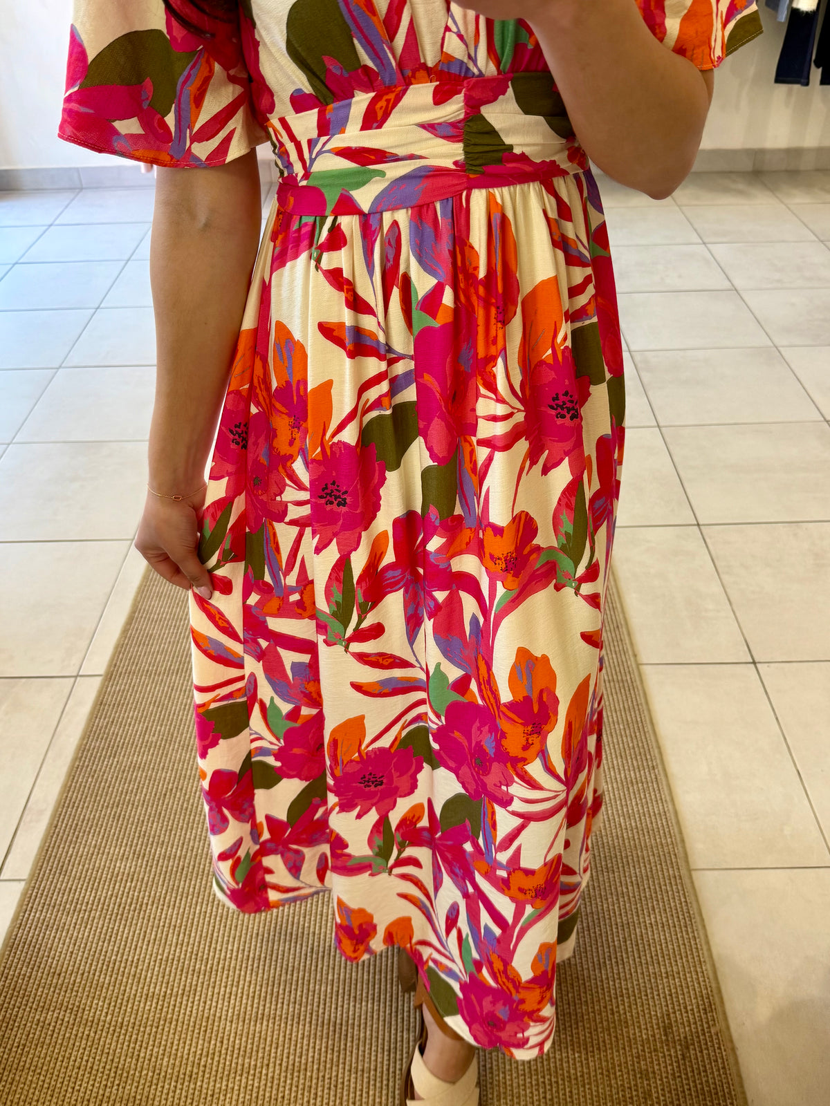 Robe motifs fushia-Tulia