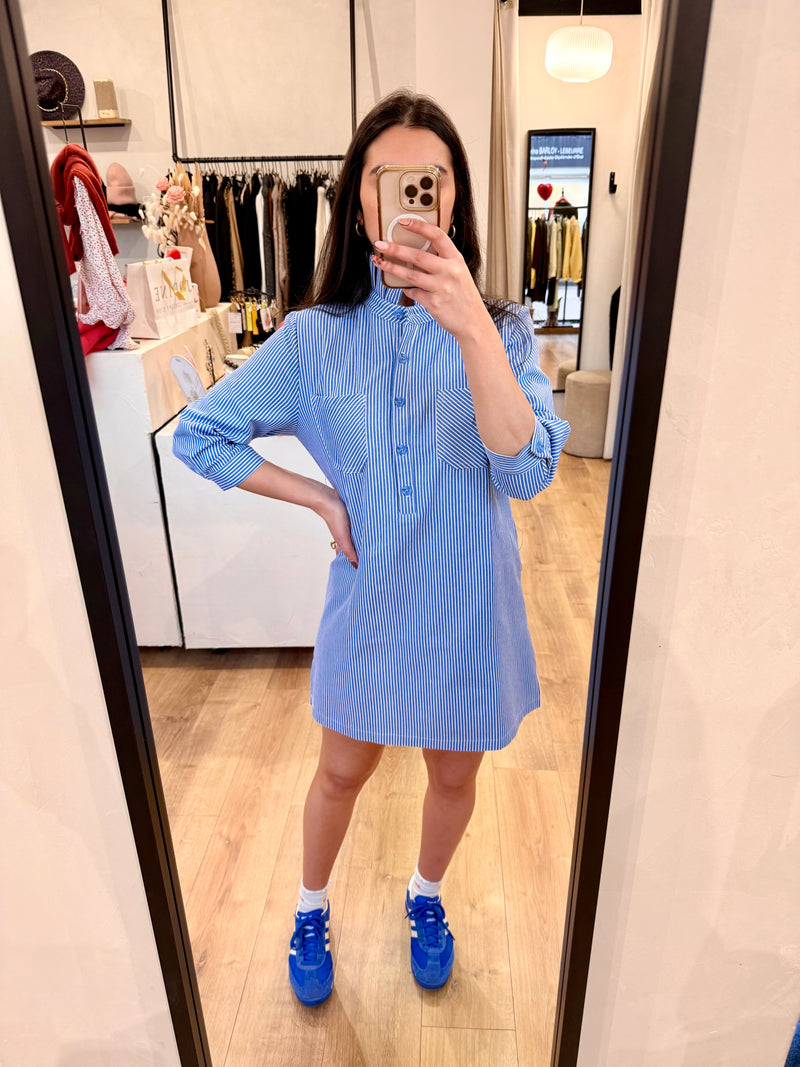 Robe rayure bleu - Valere