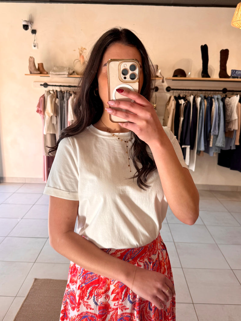 TEE shirt blanc-Basic