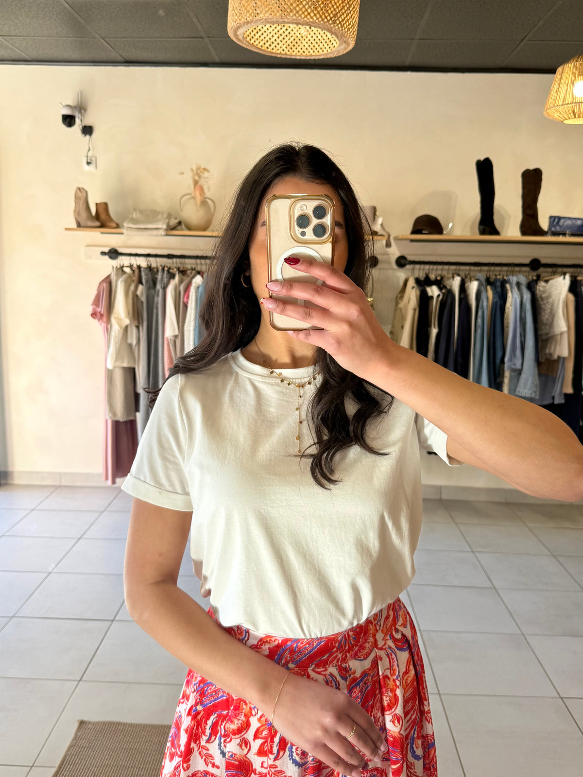 TEE shirt blanc-Basic