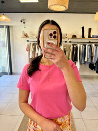 TEE shirt rose-Basic