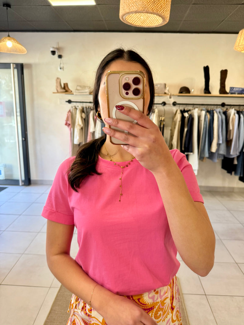 TEE shirt rose-Basic