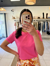 TEE shirt rose-Basic