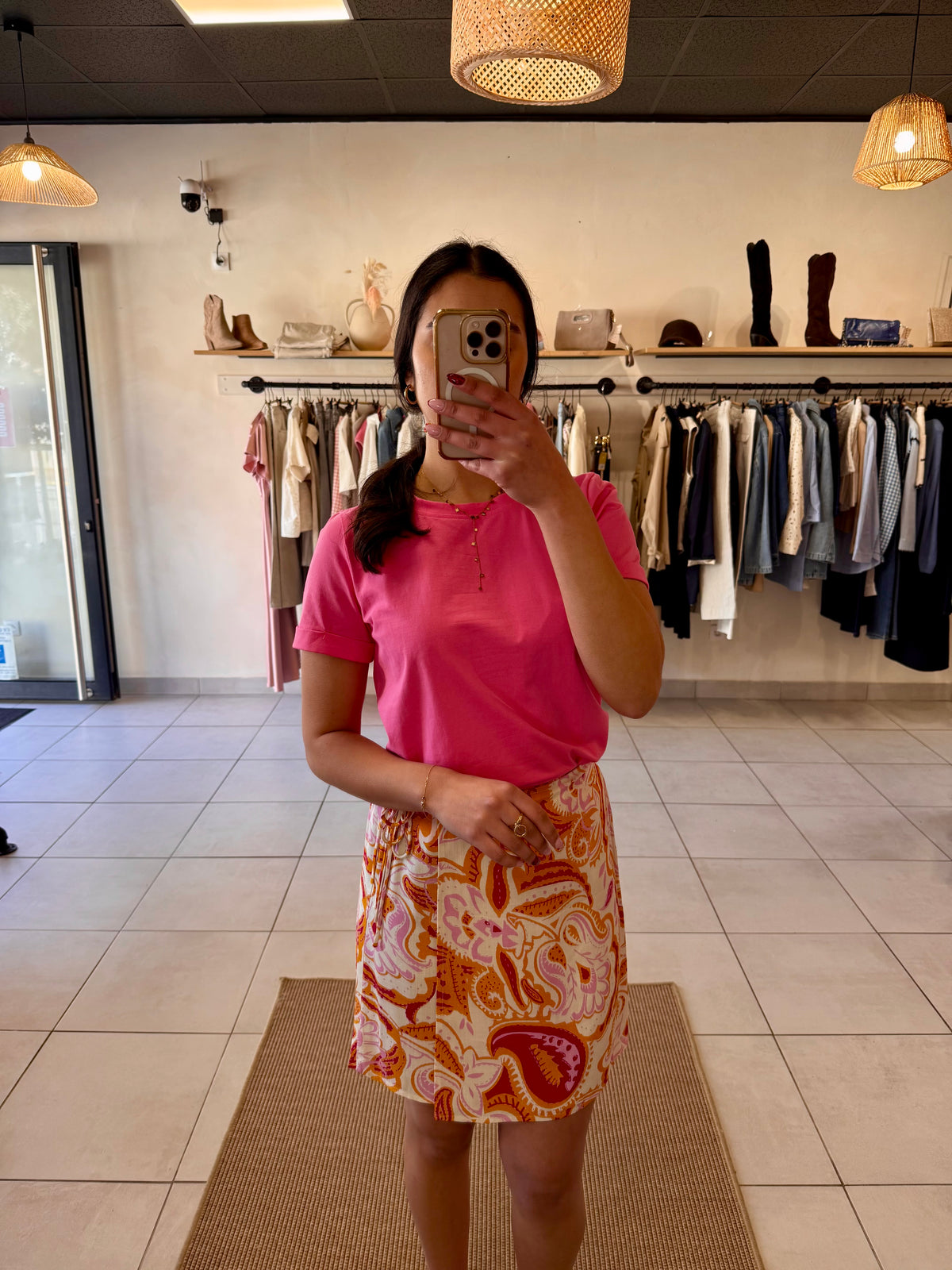 TEE shirt rose-Basic