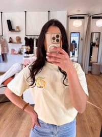 Tee shirt jaune motifs - Anna