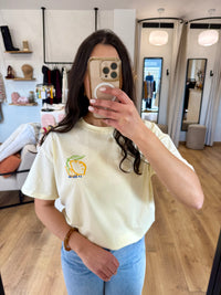 Tee shirt jaune motifs - Anna