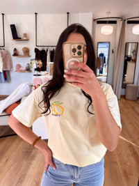 Tee shirt jaune motifs - Anna