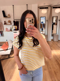 Tee shirt marinière - Jaune