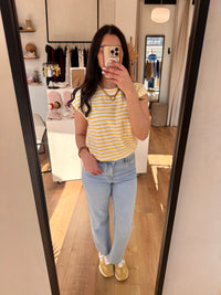 Tee shirt marinière - Jaune