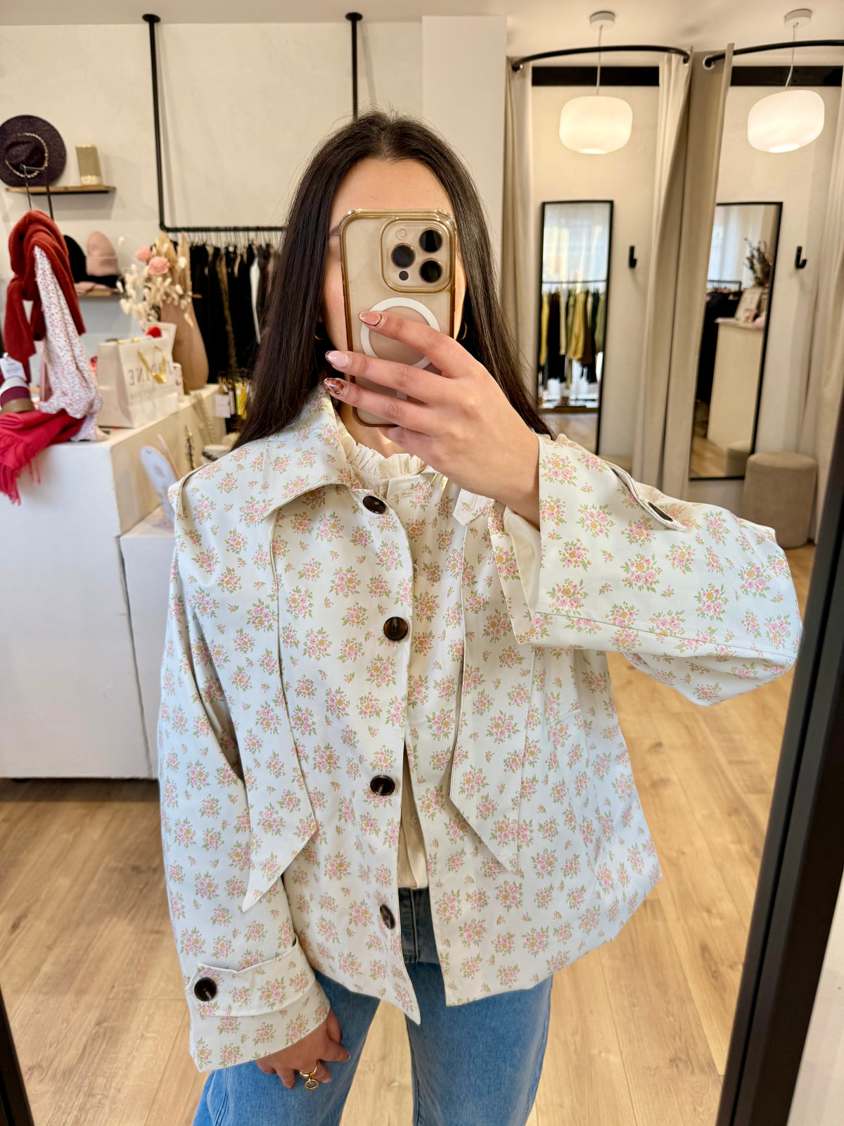 Veste parka fleurie - Sonia