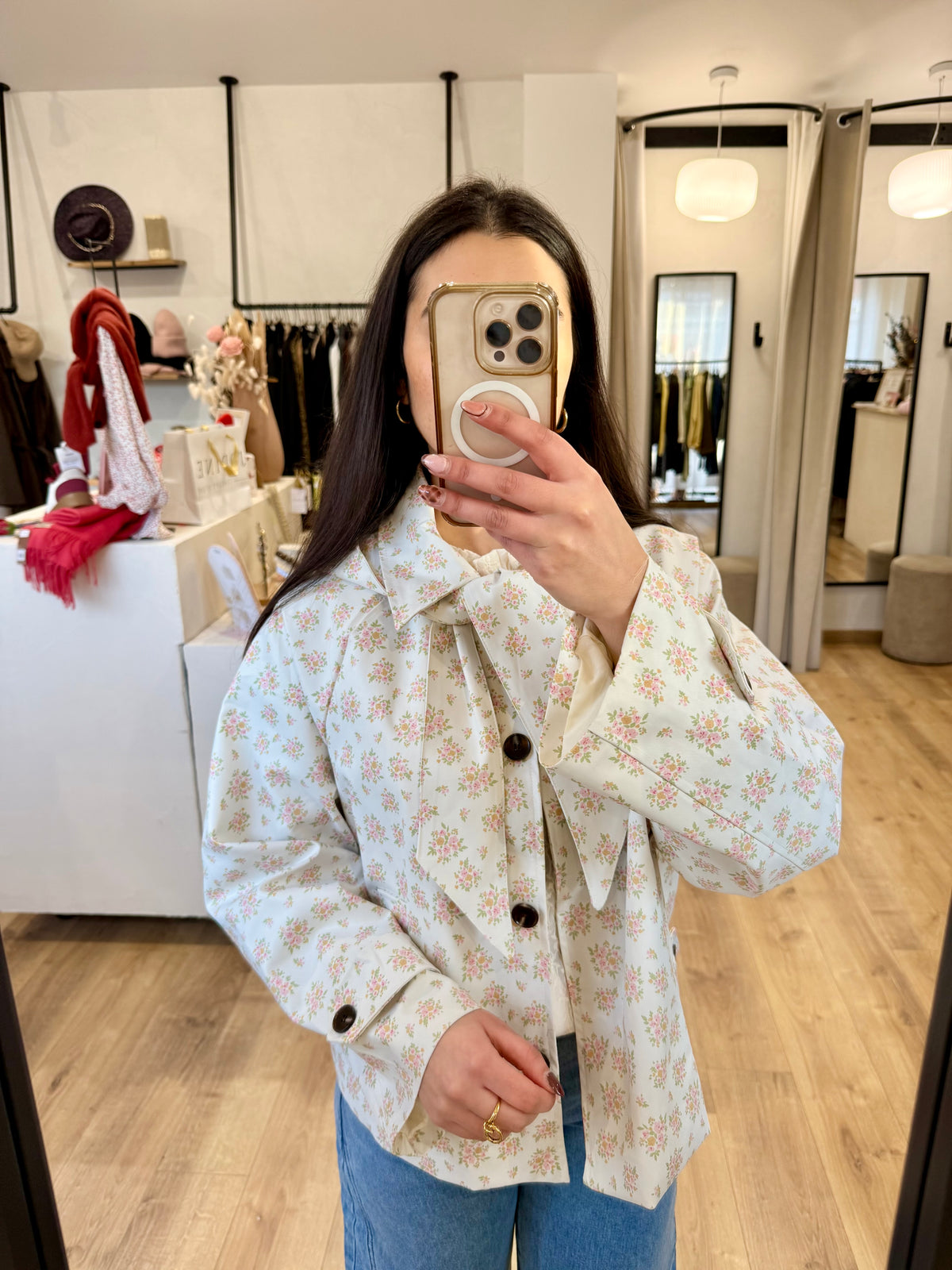 Veste parka fleurie - Sonia