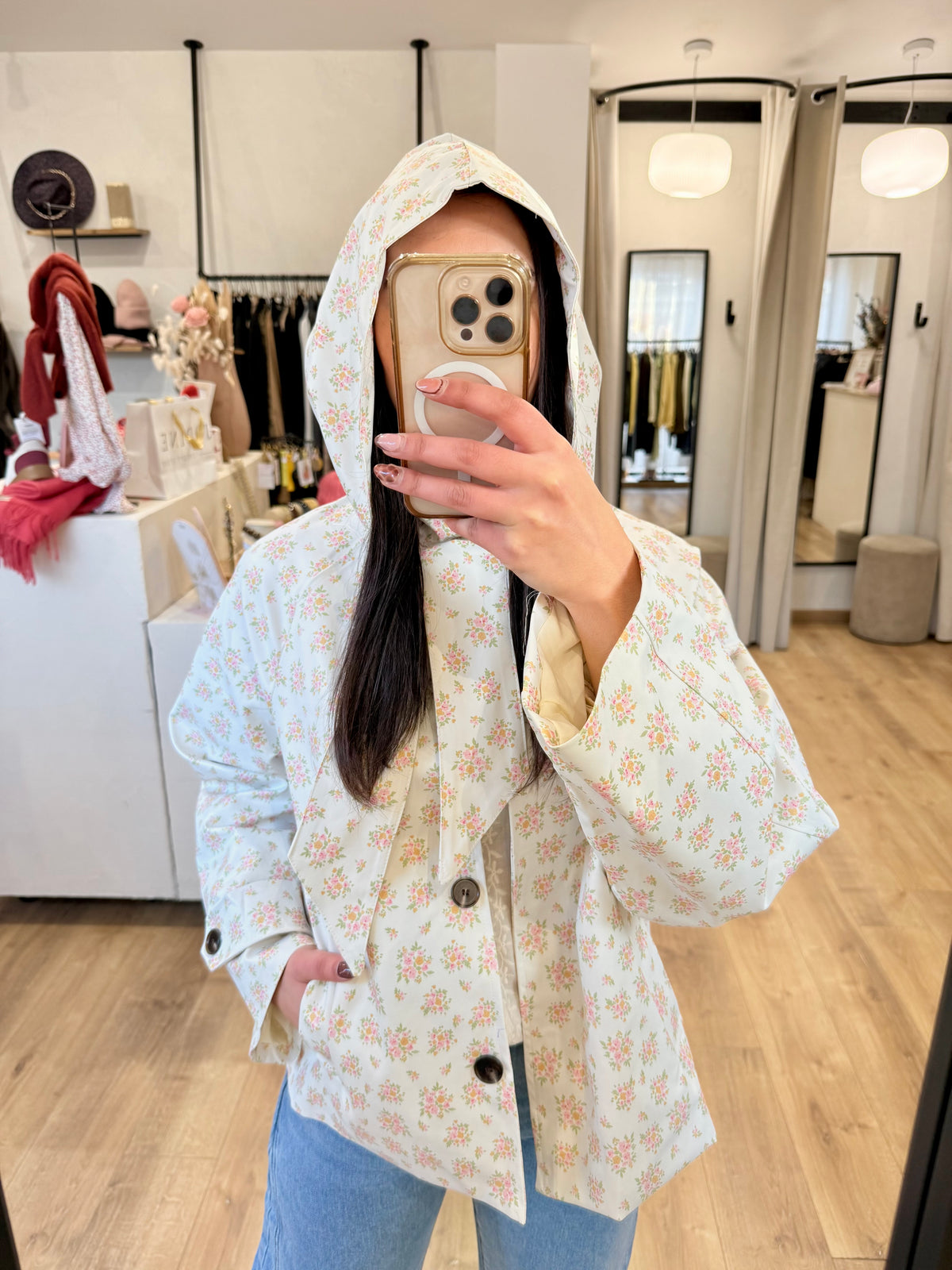 Veste parka fleurie - Sonia